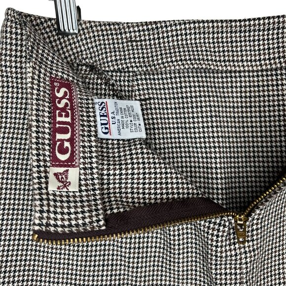 VTG Guess Houndstooth Mini Skirt S - Picture 4 of 4